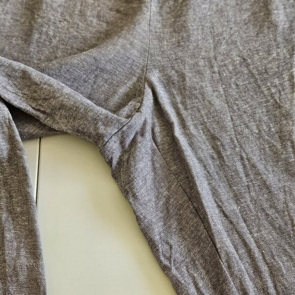 Anne Klein Pants Women XL Gray Pull On Cropped Linen Blend Office Capsule Mature - Picture 12 of 16